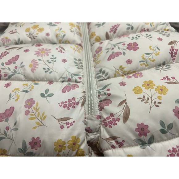 Purebaby Quilted Floral Grow Suit Snowsuit 12–18 Months Hooded Cozy Cottagecore - Picture 5 of 7